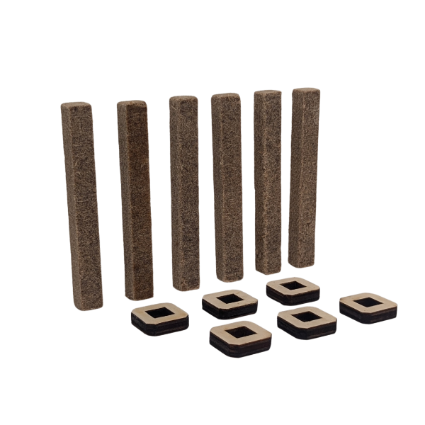 10 mm Dauerdocht aus Holzfasern im Pappelholzhalter fuer DIY Wachsfresser