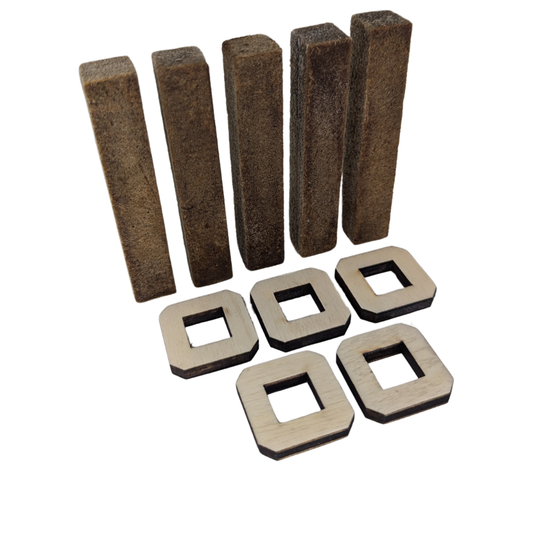 15 mm Dauerdocht aus Holzfasern im Pappelholzhalter fuer DIY Wachsfresser