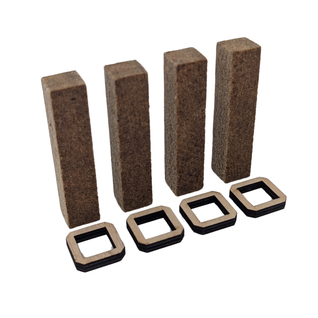 20 mm Dauerdocht aus Holzfasern im Pappelholzhalter fuer DIY Wachsfresser